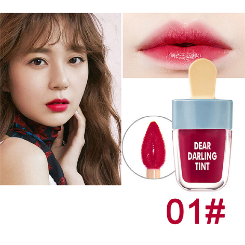 6 Candy Colors Super Ice Cream Lip Gloss Waterproof Long Lasting Makeup Liquid Lipstick Sweet Red Lip Tint Sweet LipGloss