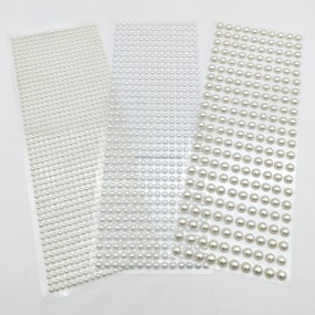 Wholesale 4mm 6mm 8mm Scrapbook Adhesive Pearl Stickers for Wedding Paper Crafts Decorative