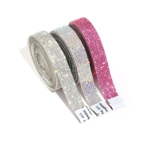 Hot Melt Adhesive Rhinestone Strips Glitter Rhinestone Decoration Long Heat Transfer Rhinestone Sticker
