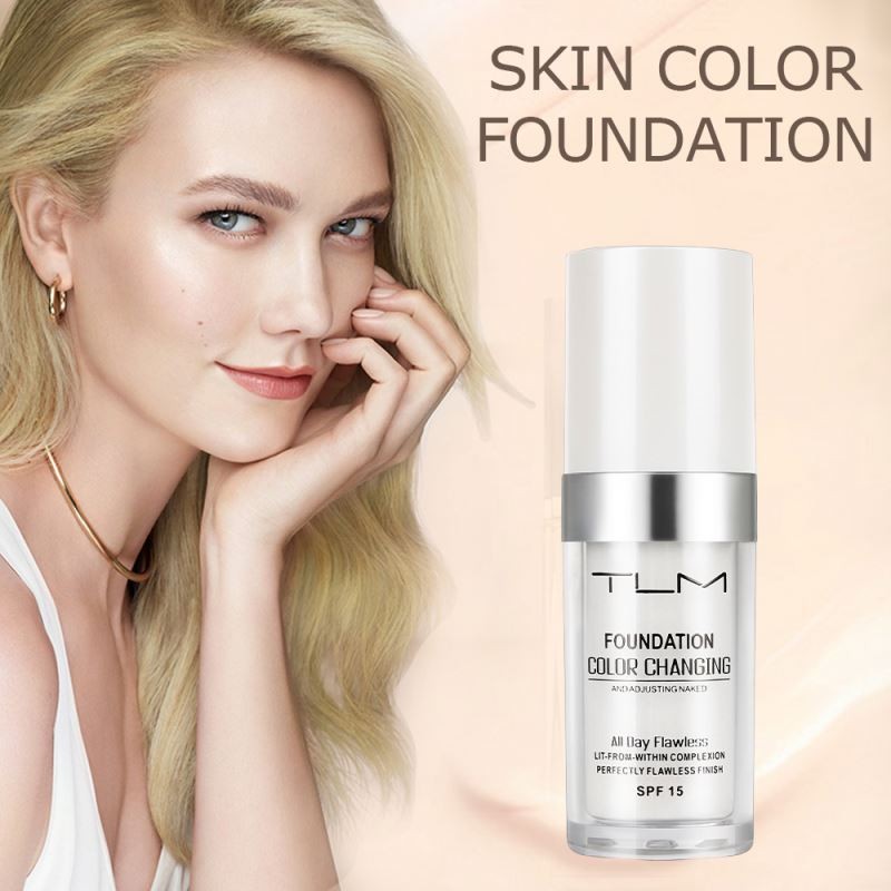 TLM 30ML Color Changing Foundation Makeup Base Liquid Cover Concealer Longlasting Makeup Sombras Skin Care Foundation