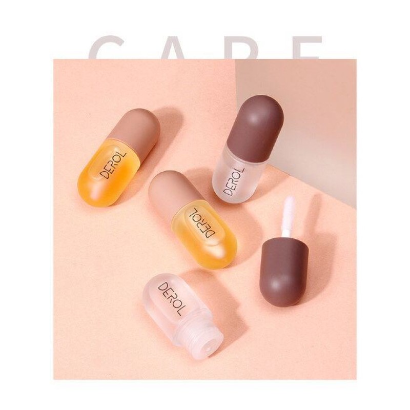 DEROL Ginger Mint Lip Enhancer Set Moisturizing Plumping Lip Gloss Day and Night Double Effect Nutritious Lips Enhancer