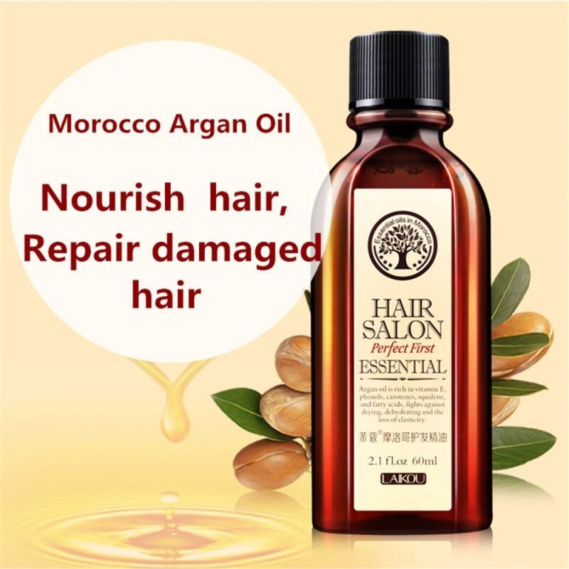 LAIKOU Hair Care Essential Oil Dry Demaged Treatments Repair Hair Serum Natural Organic 100% Pure Moroco Argan Oil