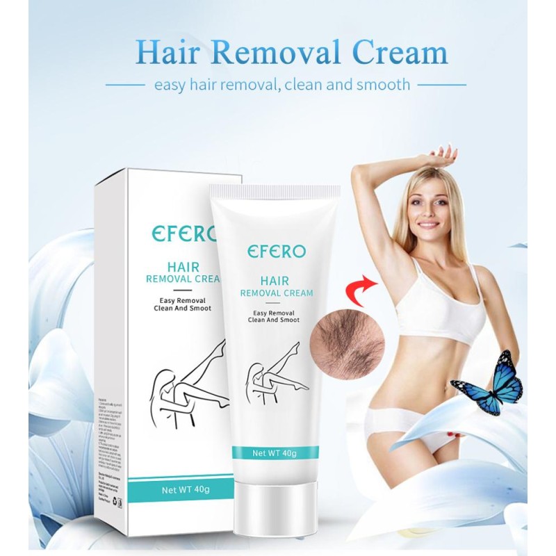 Wholesale EFERO Body Armpit Legs Virgin Hair Removal Cream Gentle Not Stimulating Women Hair Removal Cream for Men Body