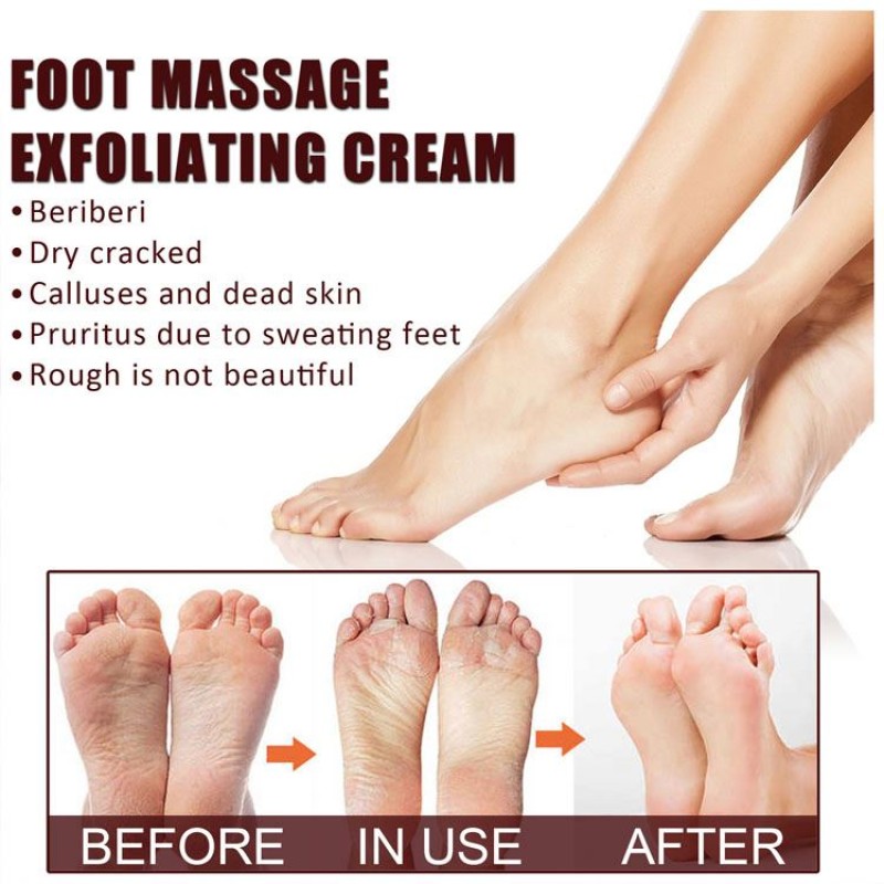EELHOE New Product Shea Butter Foot Massage Skin Care Moisturize Soften Foot Exfoliating Foot Peeling Cream