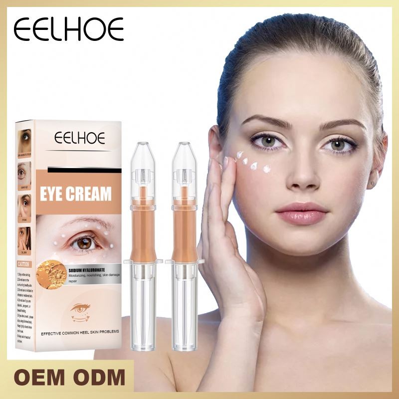Eelhoe Hyaluronic Acid Anti-Wrinkle Eye Cream Firm Brightening Eye Bags Lift with Massage Eyes Care