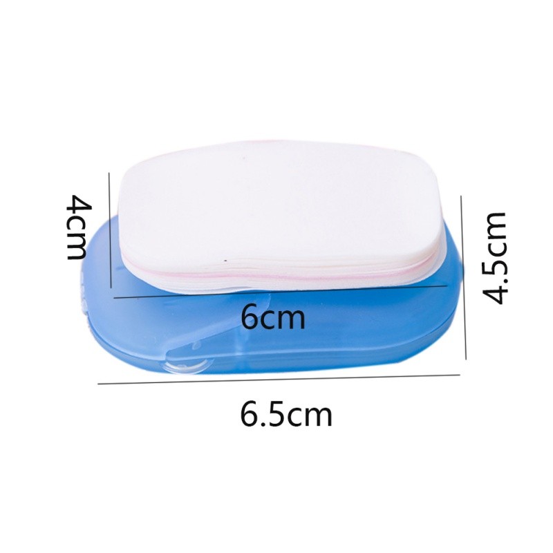 20pcs Outdoor Travel Size Chemical Soap Scented Slice Sheets Paper Hand Bath Clean Wash Care with Case for Camping Hiking