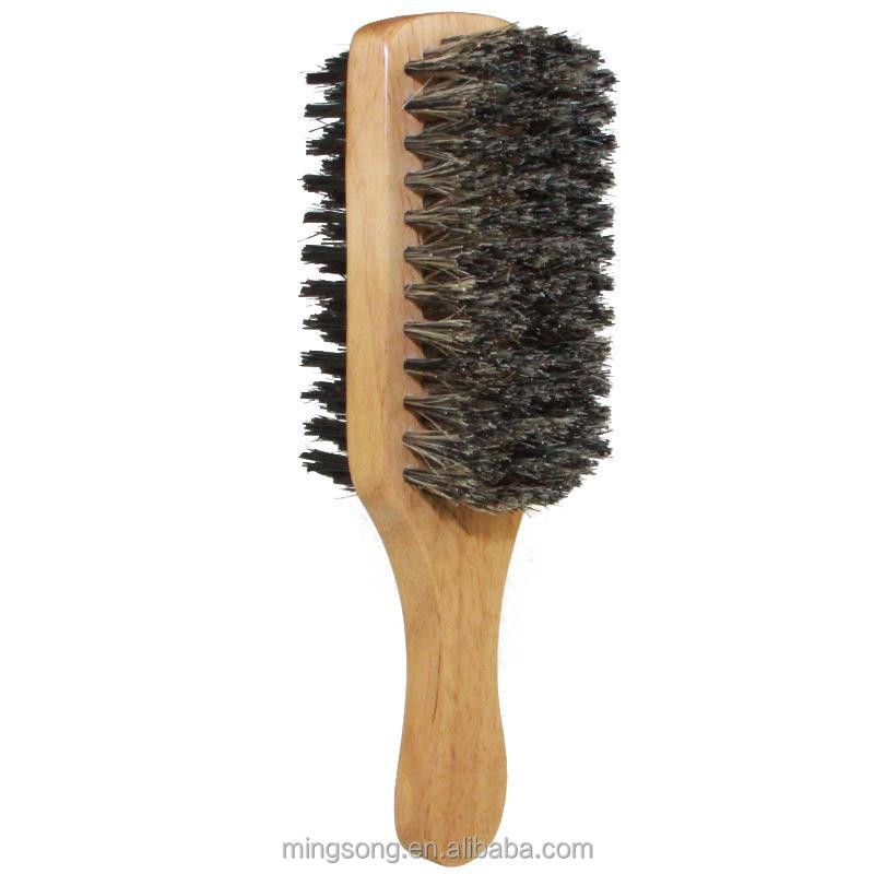 Men Double-sided Beard Brush Dual-purpose Beard Sweeping Hair Cleaning Brush Comb Custom logo