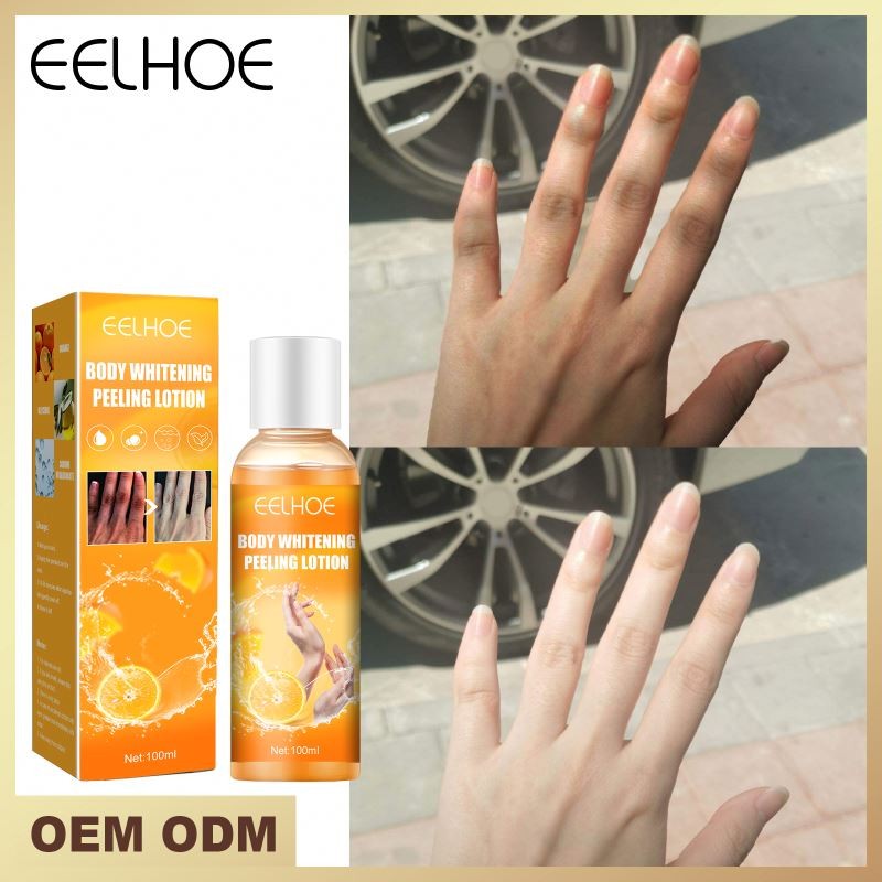 Eelhoe Black Skin Whitening Orange Body Peeling Lotion Organic Skin Care Whitening Peel off Lotion