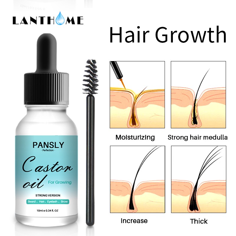 Organic Castor Oil for Eyelash Growth Treatments Grow Eyebrow Enhancer Thickener Serum 7 Days Longer Fuller Lash Lifting Liquid
