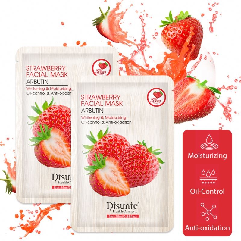 Vegan Skincare Face Mascarillas Natural Strawberry Rejuvenating Facial Mask