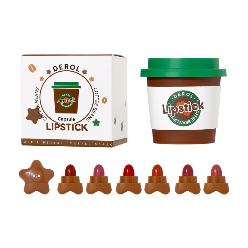 DEROL Matte Compact Lipstick Star Candy Mini Capsule Lipstick