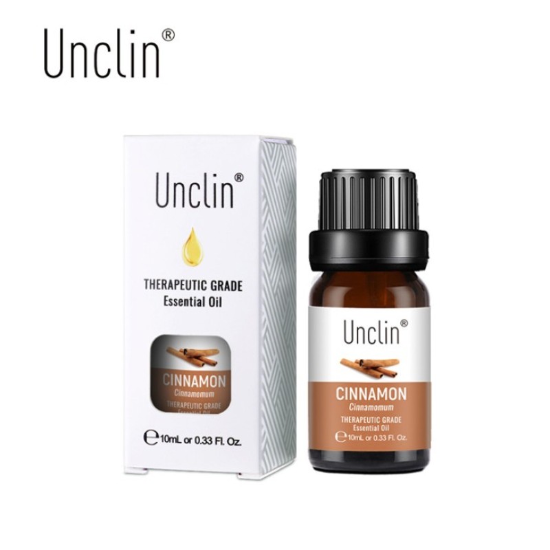 Unclin 10ml Cinnamon Pure Essential Oil Firming Moisturizer Aromatherapy Calmness Relax Humidifier Diffuser Massage for Face