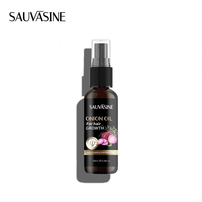 SAUVASINE 100% Natural Organic Onion Hair Growth Oil Nourishing Anti-Hair Loss Formula