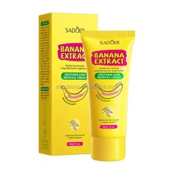 SADOER Private Label Organic Banana Gentle Soothing Hair Removal Cream Smooth Skin Underarm Body Hair Removing Cream