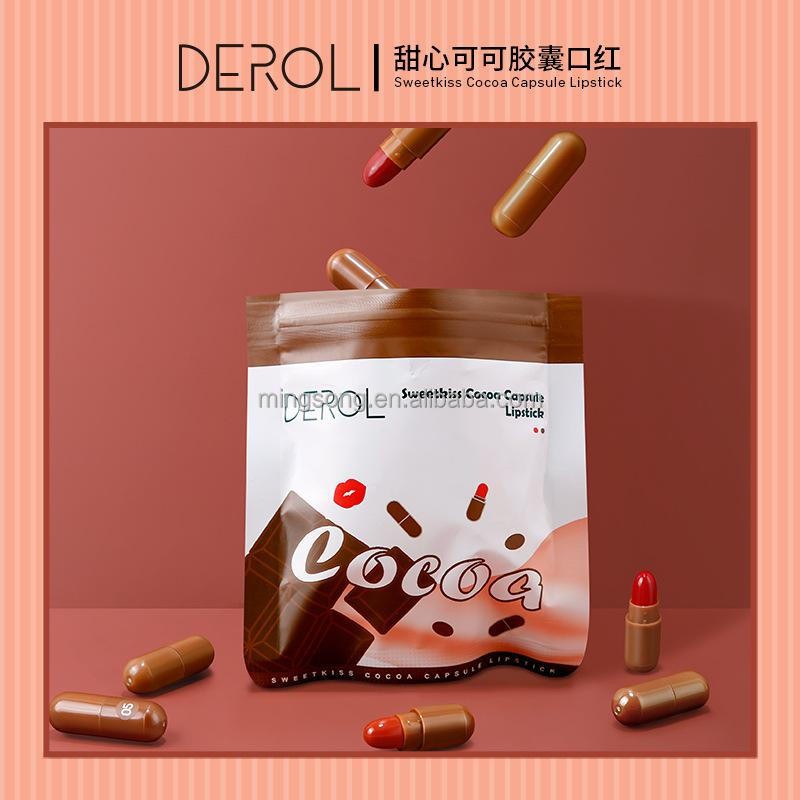 DEROL Mini Lipstick Chocolate Capsule Lipstick 10pcs in One Bag OEM Factory Store