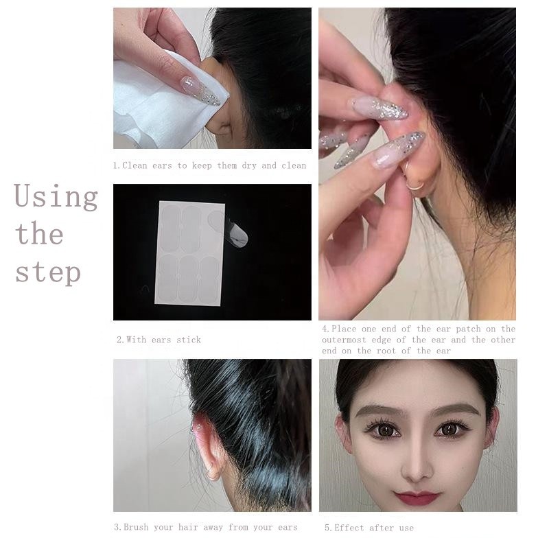 Clear/Frosted Elf Ear Stickers Stand Ear Stereotypes V-Face Stickers Separate Ears Correction Stickers Send Alcohol Cotton