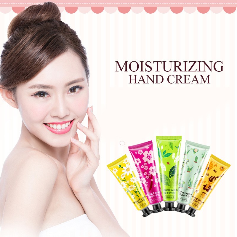 5pcs/set IMAGES Hand Cream Lot Moisturizing Nourishing Anti Chapping Anti Aging Plant Flowers Winter Mini Hand Care Lotion Set
