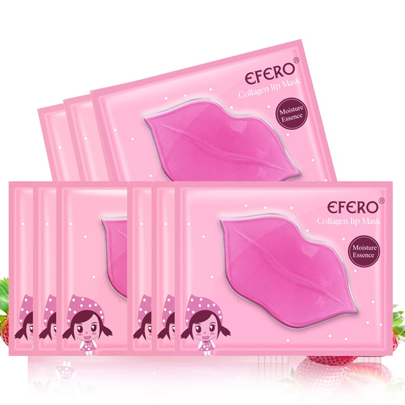 EFERO Natural Organic Anti Aging Wrinkle Lip Sleeping Mask Moisturizer Lip Mask Crystal Collagen Lip Mask