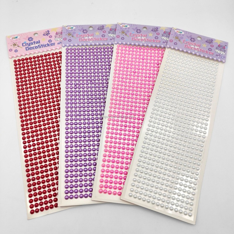 Wholesale 4mm 6mm 8mm Scrapbook Adhesive Pearl Stickers for Wedding Paper Crafts Decorative