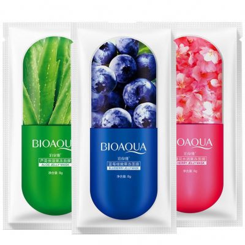 BIOAQUA Aloe Plant Jelly Mask Sleeping Mask Cherry Blossom Moisturizing Mask Single Pack