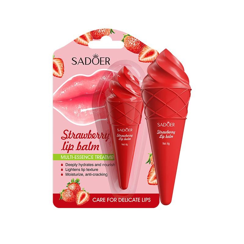 Wholesale Honey Moisturizing Moisturizing Care Lips Fragrance Ice Cream Lip Balm Skin Care Products Vegan Lip Balm