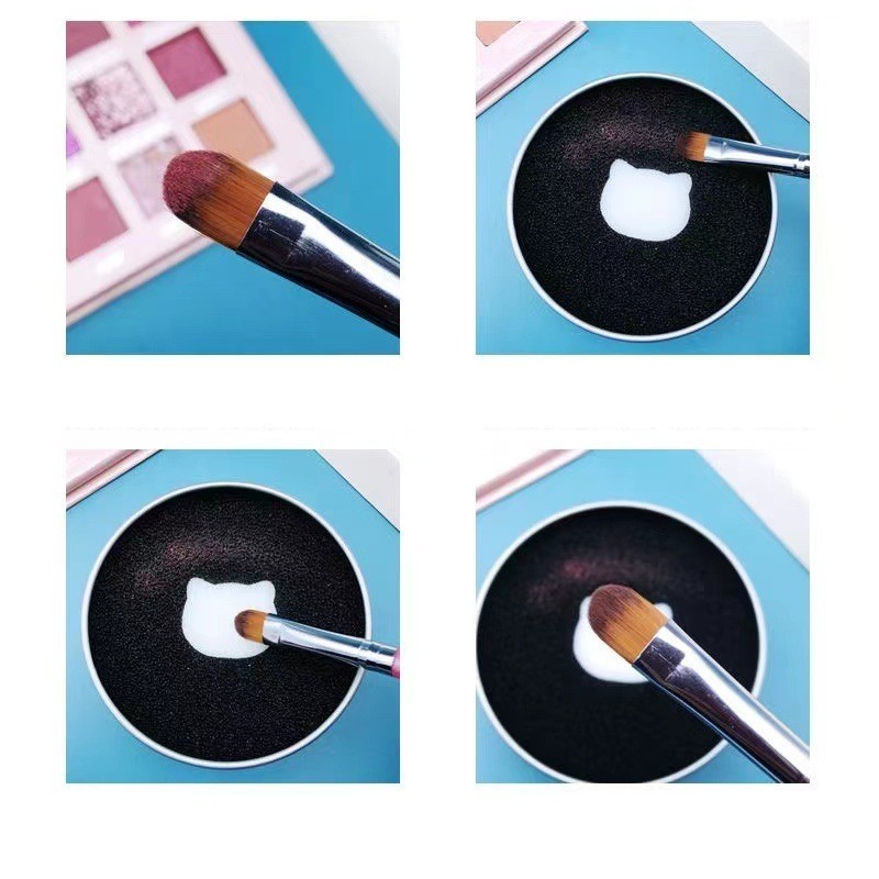 Make up Cleaning Brush Dry Wash Box Sponge Color Switch Makeup Brush Cleaner Scrubbing Tool Cosmetic Brush Cleaner