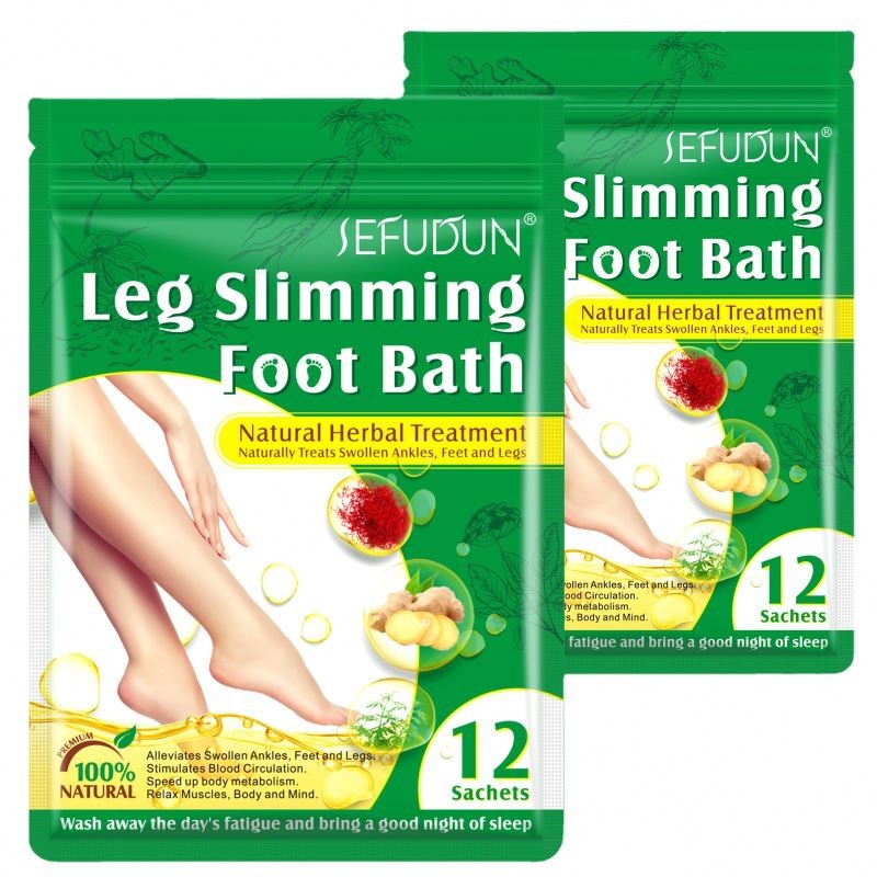 SEFUDUN Body Leg Slimming Natural Wormwood Saffron Ginger Detox Foot Soak Bath