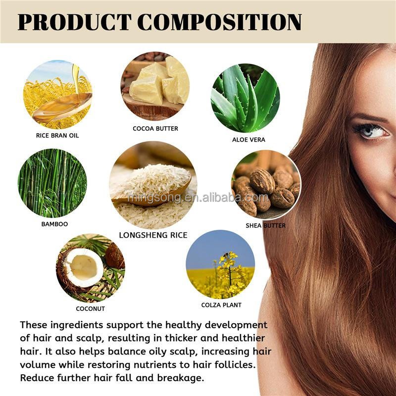 EELHOE Hair Growth Longsheng Rice Soap Scalp Cleansing Nourishing Bald Hair Loss Breakage Bifurcate Repairing Handmade Soap