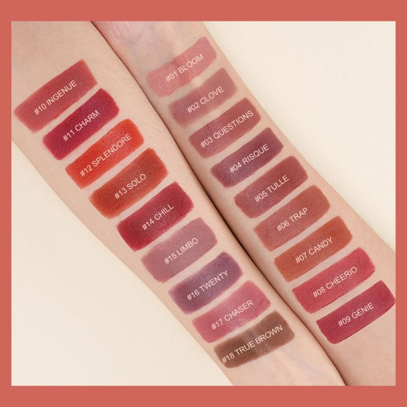 O.TWO.O Velvet Matte Lipstick Lightweight Liquid Lipstick Cosmetics Non Sticky Lip Glaze Waterproof Long Lasting Lip Tint Makeup