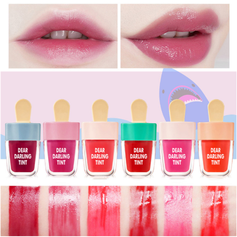 6 Candy Colors Super Ice Cream Lip Gloss Waterproof Long Lasting Makeup Liquid Lipstick Sweet Red Lip Tint Sweet LipGloss
