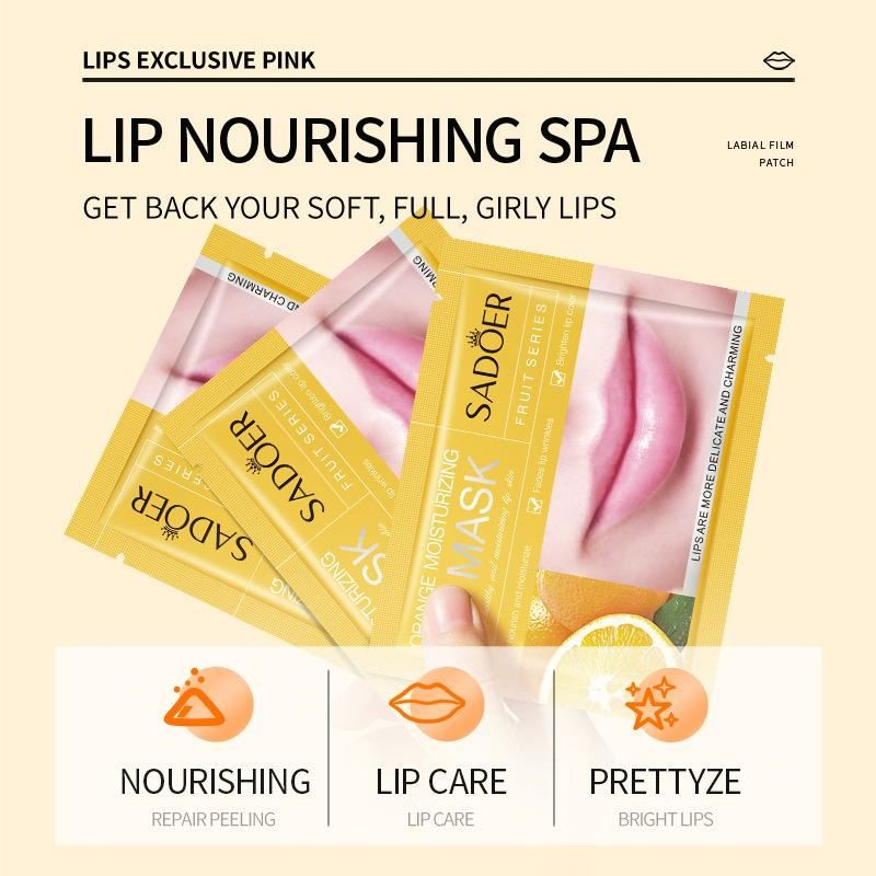 Collagen Lip Mask for Nourishing Whitening Moisturizing Exfoliating Fruit Lip Mask That Fades Wrinkles and Enhances Lip Color