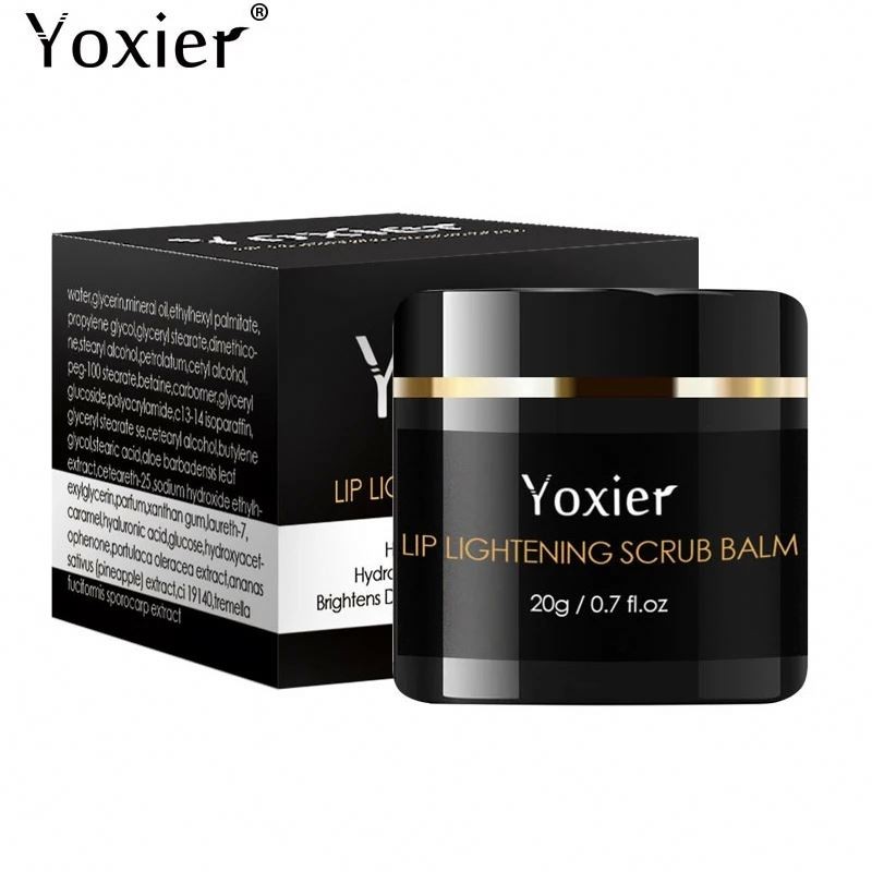 Yoxier 20g Cosmetics Moisturizing Brightening Remove Dull Lip Scrub for Dark Lips