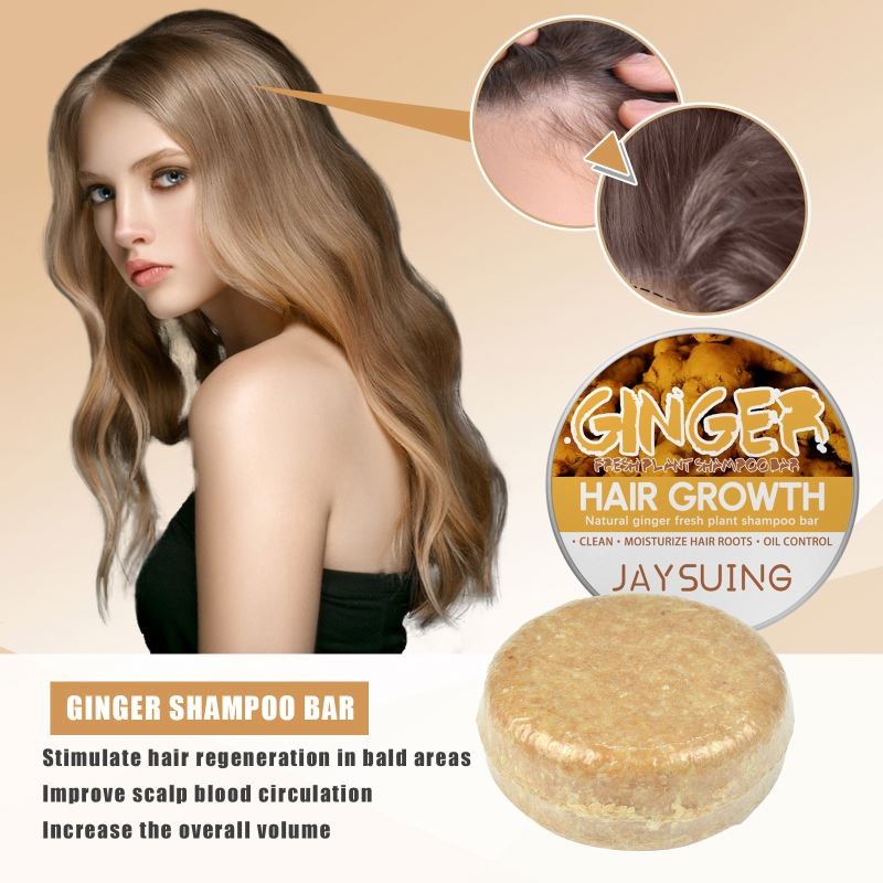 JAYSUING Deep Cleansing Hair Growth Ginger Hair Shampoo Soap