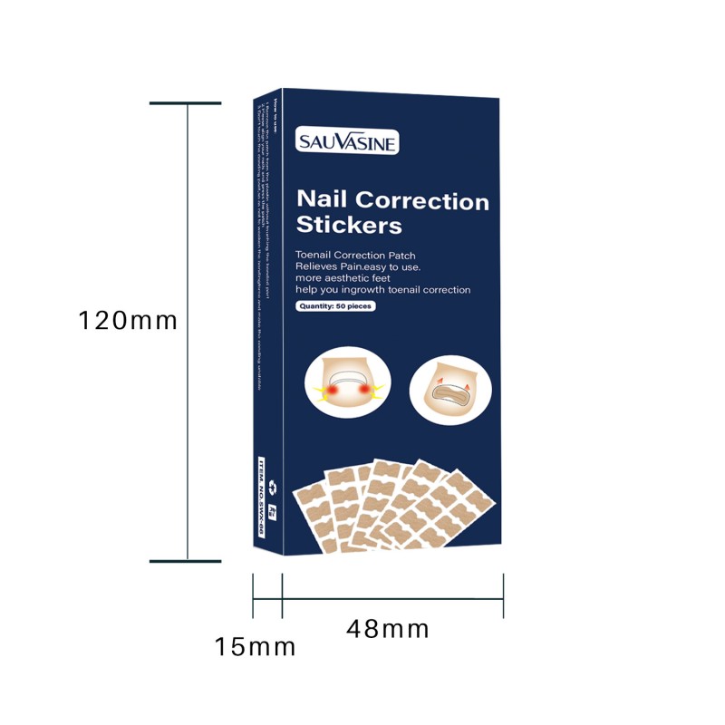 SAUVASINE Nail Ingrown Toenail Correction Sticker Fungus Care Treatment Toenail Patches 50 Pieces