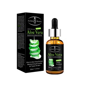 Aloe Vera Facial Essence Moisturizing Oil Control Fade Acne Print Melanin Repair Skin  Beauty Skin Care 100% Natural Essence Alo