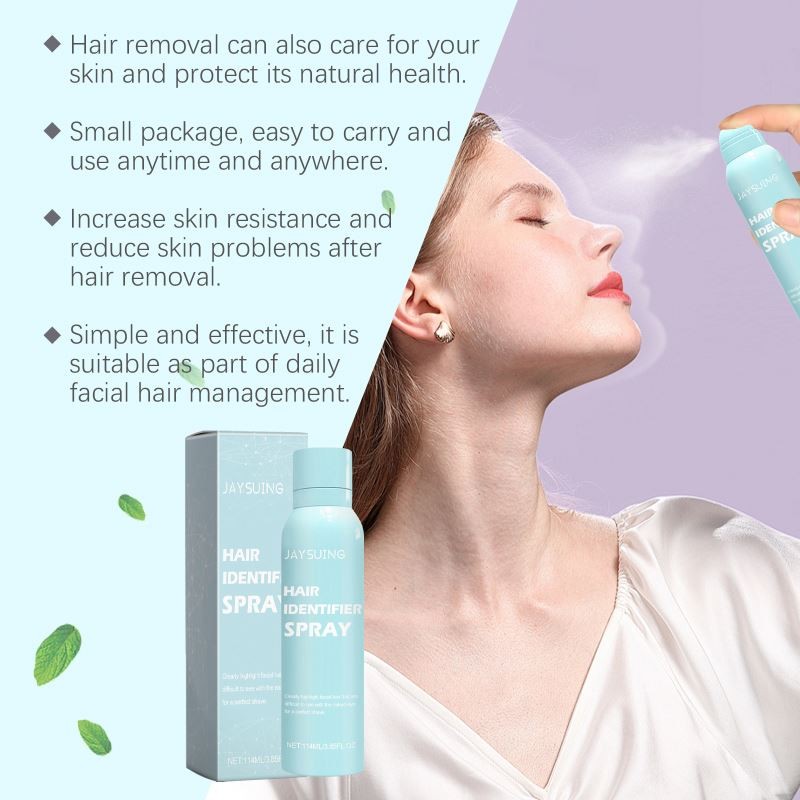 JAYSUING Hair Removal Spray Face Shaving Face Hair Identifier Spray