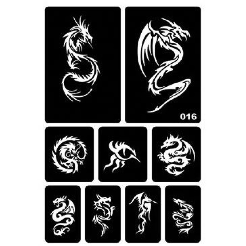 Small Flower Butterfly HH Temporary Henna Tattoo Stencil Airbrush Glitter Drawing Template for Women and Kids