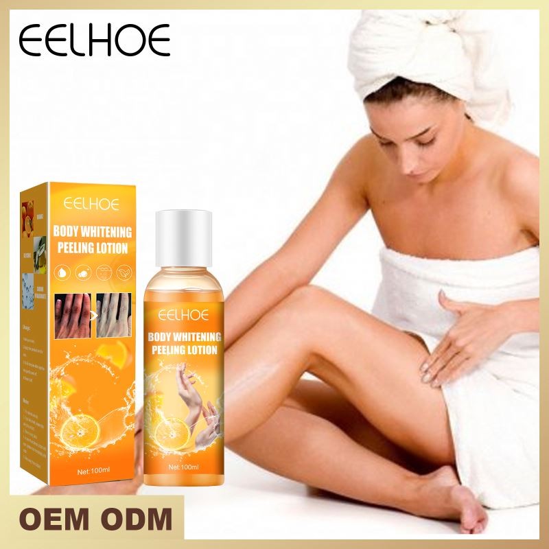 Eelhoe Black Skin Whitening Orange Body Peeling Lotion Organic Skin Care Whitening Peel off Lotion