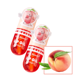 Dropshipping Peach Lip Glaze Temperature Change Capsule Lip Gloss Cream Non-Stick Cup Moisturizing Nourishing Waterproof Feature