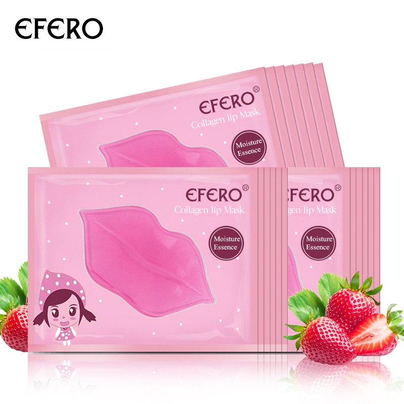 EFERO Natural Organic Anti Aging Wrinkle Lip Sleeping Mask Moisturizer Lip Mask Crystal Collagen Lip Mask