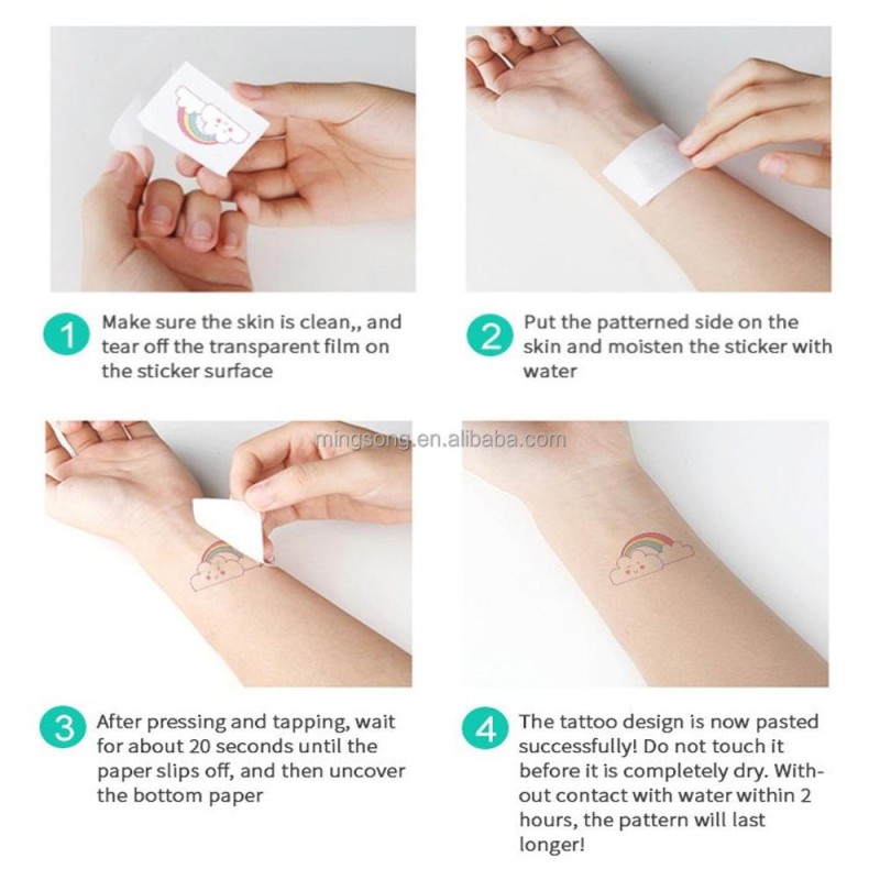 Hot Selling Custom Temporary Waterproof Luminous Tattoo for Kids Glow in Dark Body Arms Tattoo Sticker