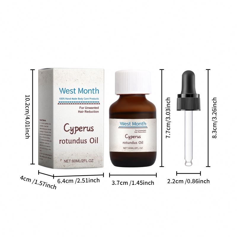 WEST MONTH Handmade Body Care Moisturizing Soothing Natural Extract Cyperus Rotundus Oil for After Hair Removal
