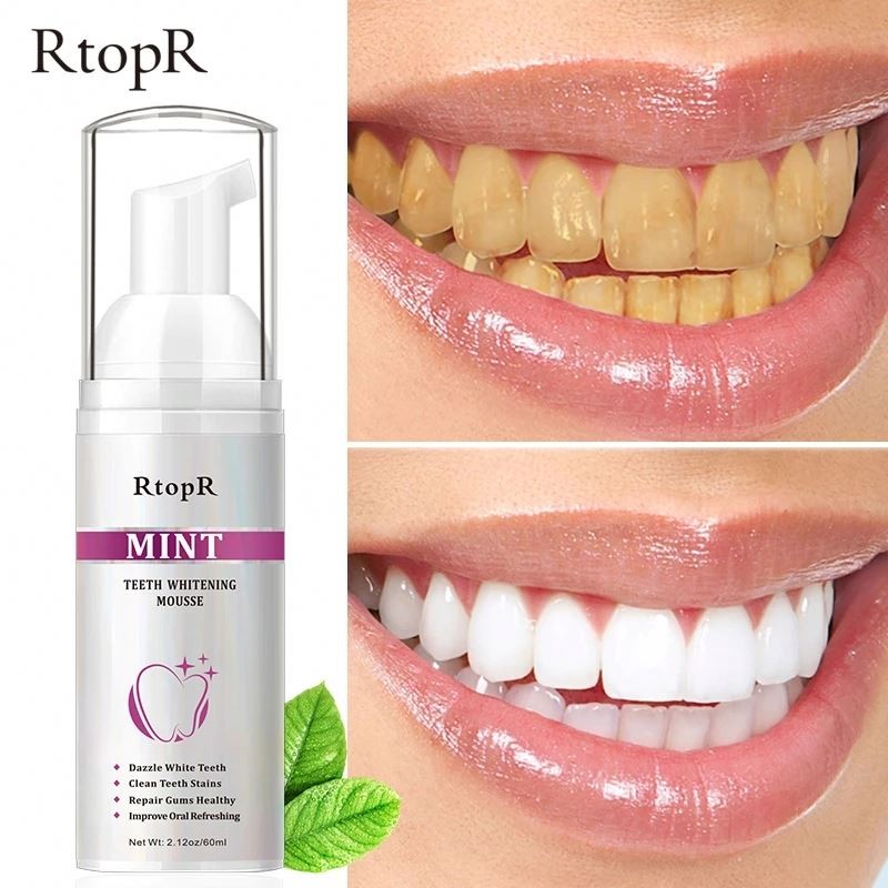Wholesale Multi-Purpose Teeth Whitening Mousse Deep Cleansing Mint for Coffee Tea Smoke Stains Removal Whitening Teeth