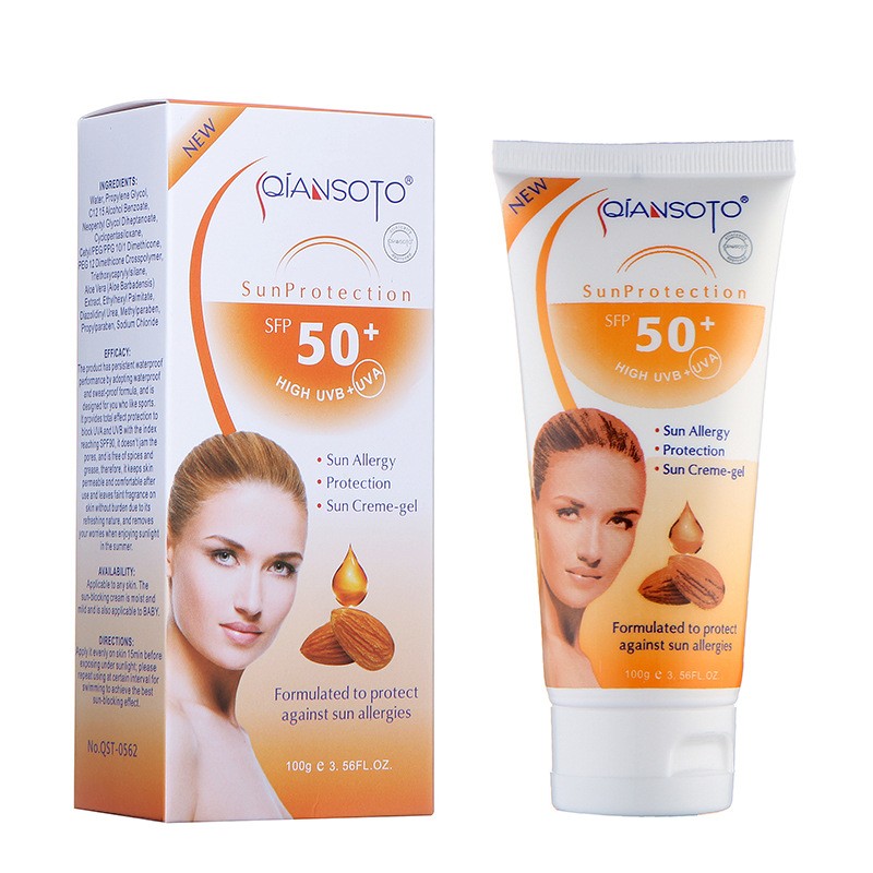 Sunscreen SampleFacial Body Sunscreen Cream Sunblock Skin Protective Cream Anti-Aging Sunscreen Lotion Spf50 Face Skin Care