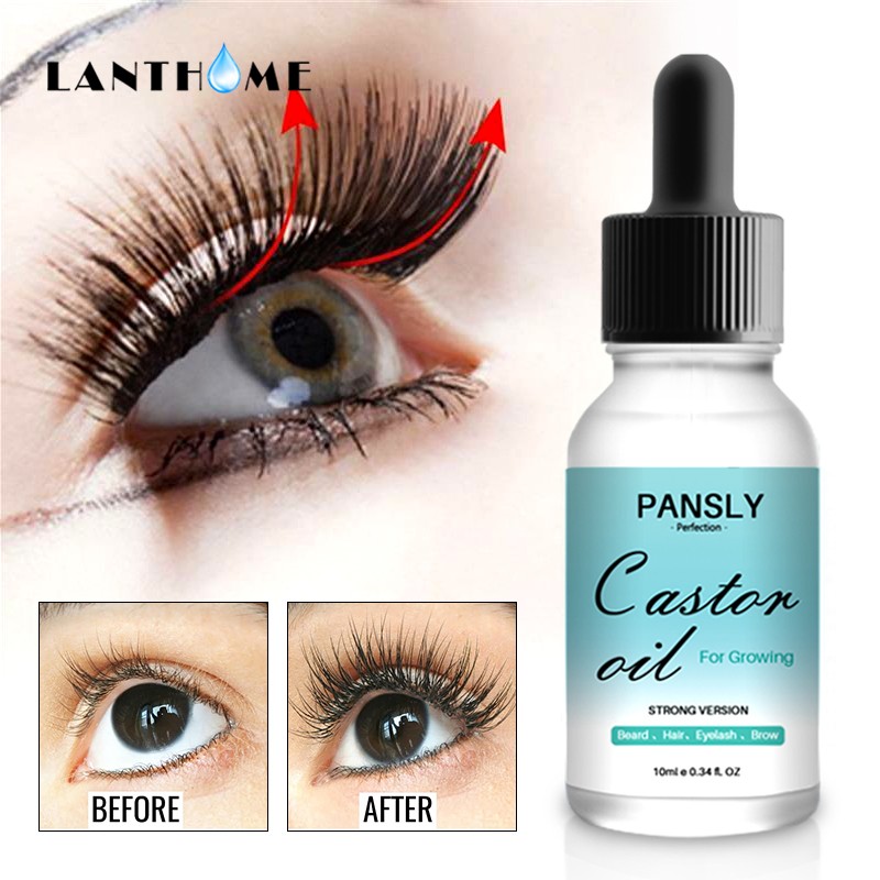 Organic Castor Oil for Eyelash Growth Treatments Grow Eyebrow Enhancer Thickener Serum 7 Days Longer Fuller Lash Lifting Liquid