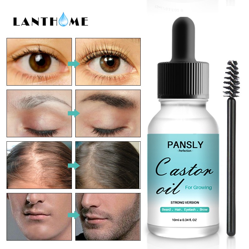 Organic Castor Oil for Eyelash Growth Treatments Grow Eyebrow Enhancer Thickener Serum 7 Days Longer Fuller Lash Lifting Liquid
