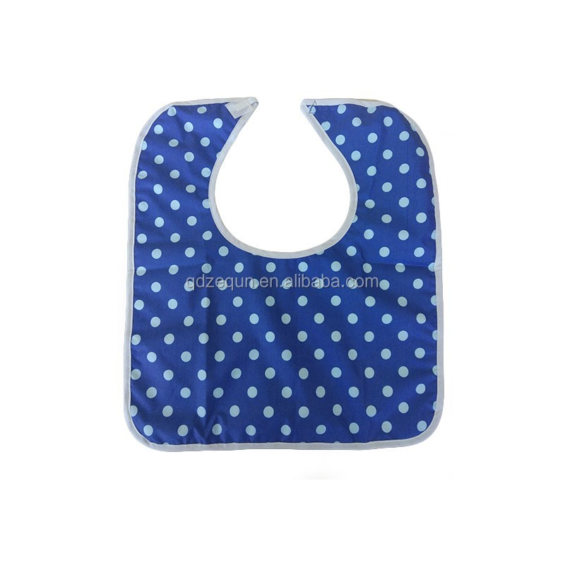 Adult Bibs Manufacturer - Custom Plain White Blue Sleeveless