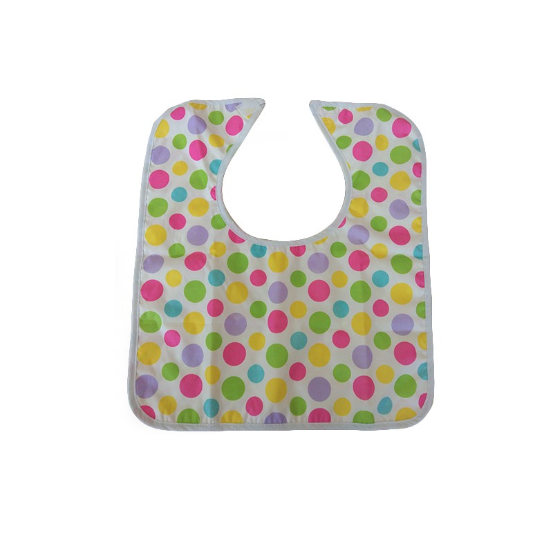 Adult Bibs Manufacturer - Terry Clothing Protector Dots Print