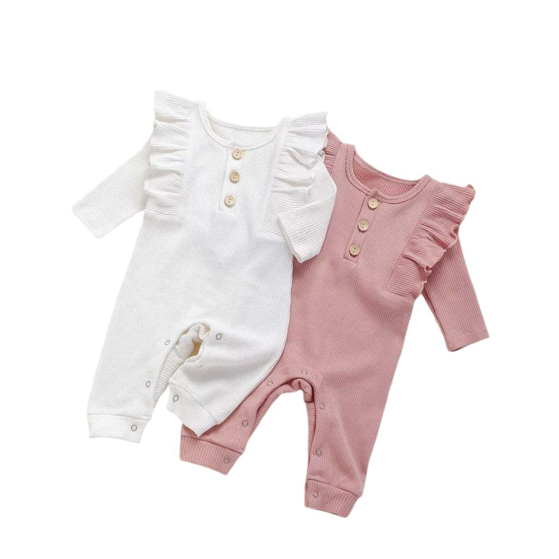 Baby Romper Factory - INS Style Cotton Ribbed Ruffles