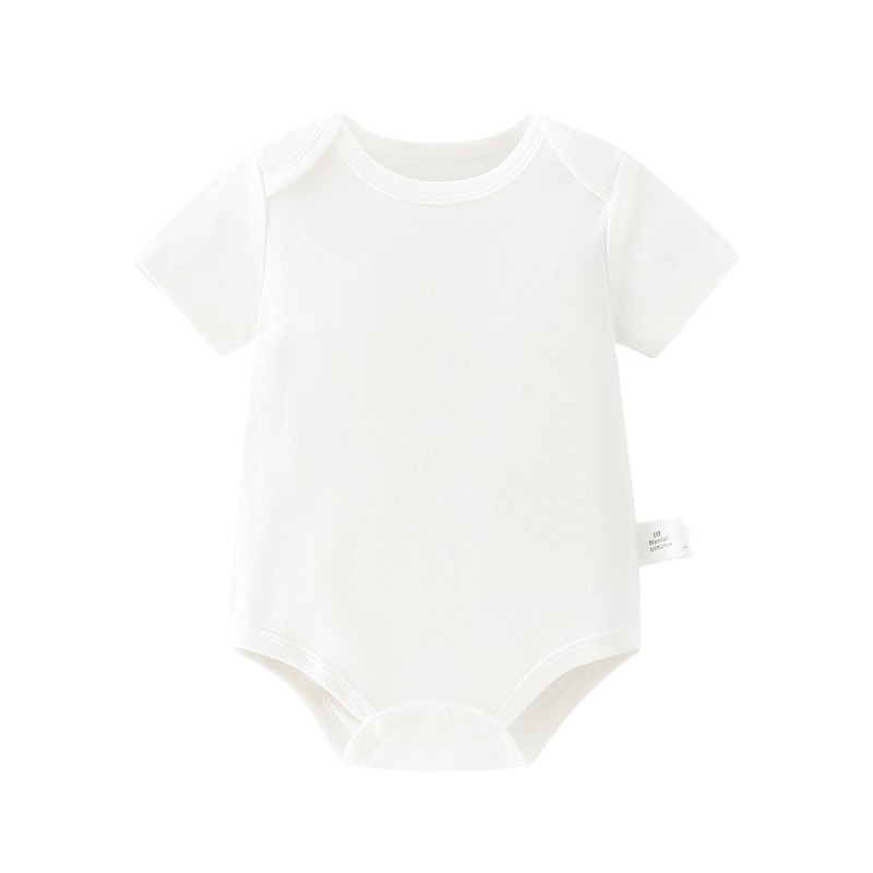 Baby Rompers Supplier - Solid Color Cotton Short-Sleeved